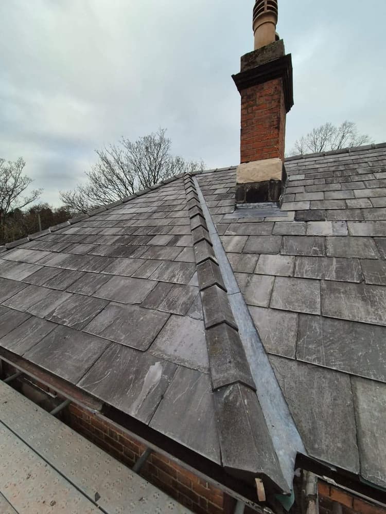 Slate Roof, Chimney Releads & Box Guttering — Oxton — photo 2
